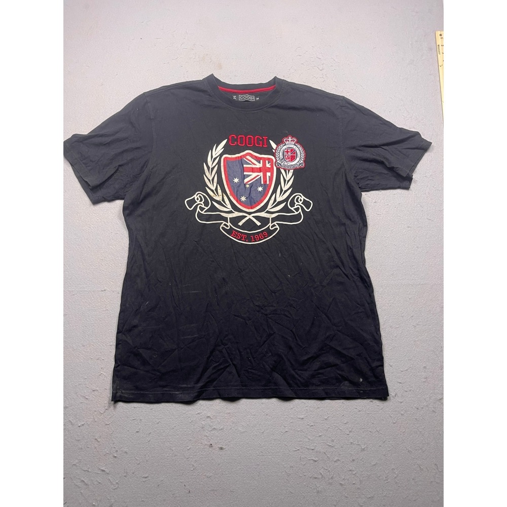 COOGI T-Shirt Cotton Black Graphic Crest 3XL Mens